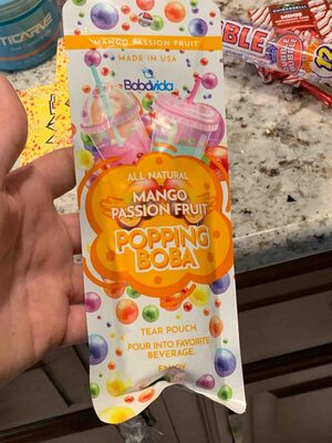 Bobavida Popping Boba Pouch Mango Passion Fruit 3 oz 1ct
