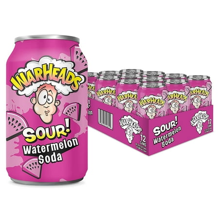 Warheads Sour Watermelon Soda 12oz Can