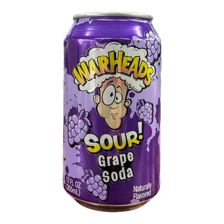 Warheads Grape Soda 12oz Can