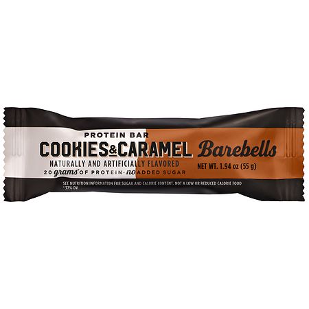 Barebells Protein Single Bars - Cookies & Caramel - 55gms: Snack with Chewy Texture, 20g Protein, Ready to Eat