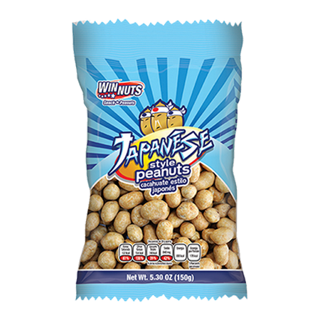 Winnuts Japanese Style Peanuts 5.25 oz (Pack of 6)