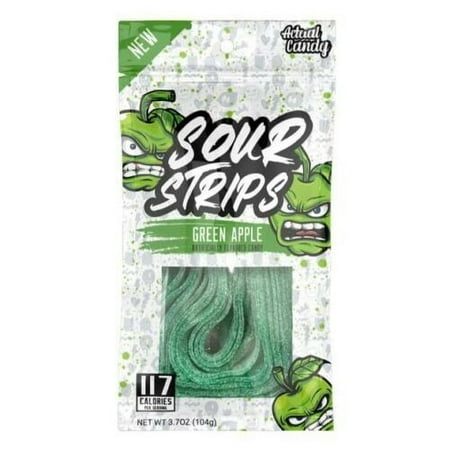 Sour Strips Green Apple Candy - 3.4oz