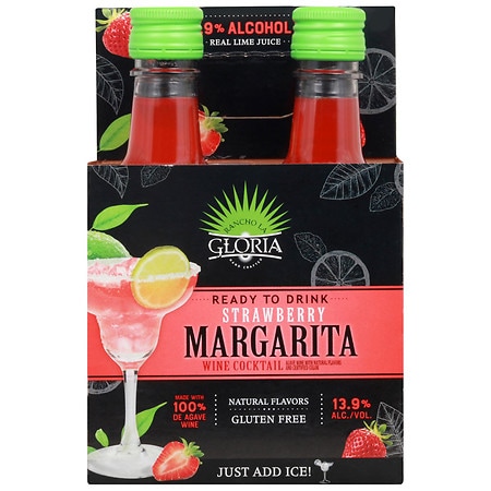 Rancho La Gloria Strawberry Margarita Wine Cocktail - 4pk/187ml Bottles