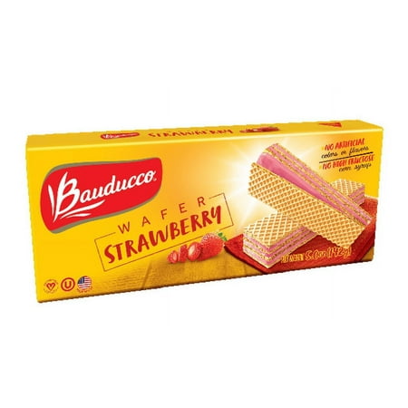 Bauducco Wafer Strawberry  Crispy Wafer Cookies  5oz
